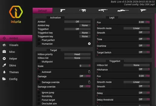 Iniuria CS2 Aimbot Settings